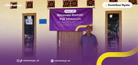 Artikel: Pak Mistarum, Tuna Netra yang Berjuang Hidupi Cucu Yatim Piatu, Raihmimpi.id Salurkan Bantuan Modal Usaha dan Renovasi Rumah