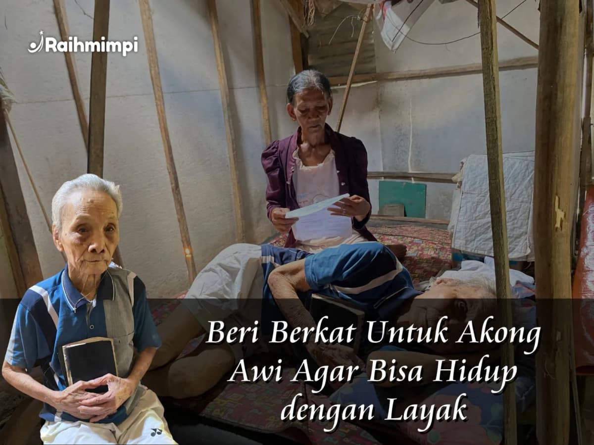 Foto campaign Berbagi Kasih untuk Akong Awi 114 Tahun