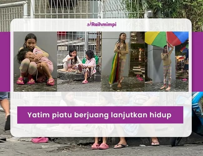 Foto campaign Bantu Juang Yatim Piatu Ojek Payung Hidup Layak