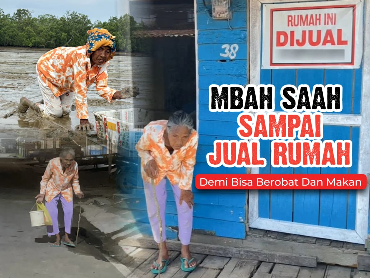Foto campaign Pilu Mbah Saah Buta, Sebatang Kara, Jual Rumah Demi Penglihatan