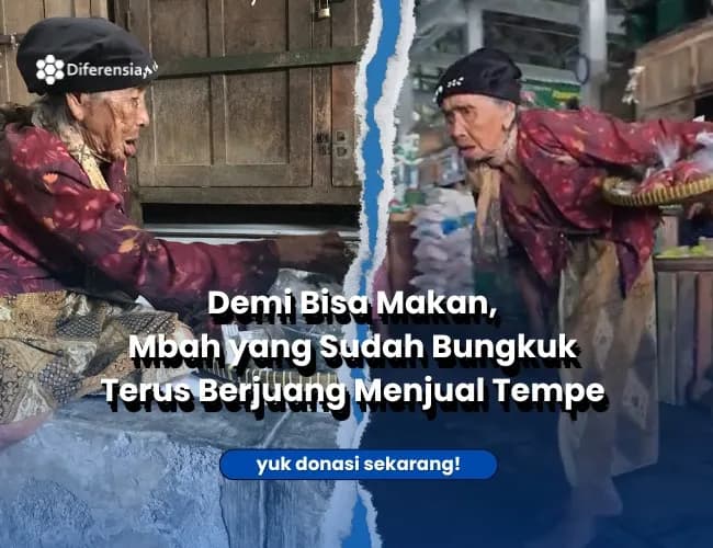 Perjuangan Mbah Dagang Tempe Keliling Demi bisa Makan