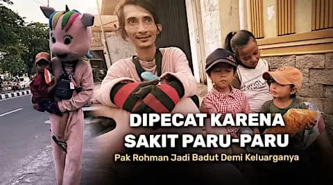 Ayah Jadi Badut Tahan Sakit Demi Hidupi Keluarga