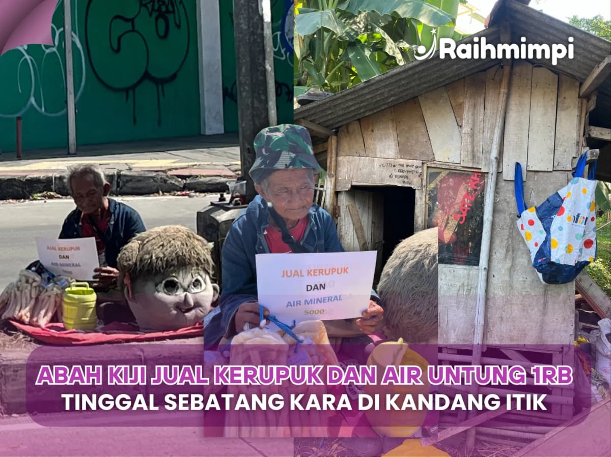 Foto campaign Menua di Perempatan Jalan. Bantu Abah Kiji Berjuang