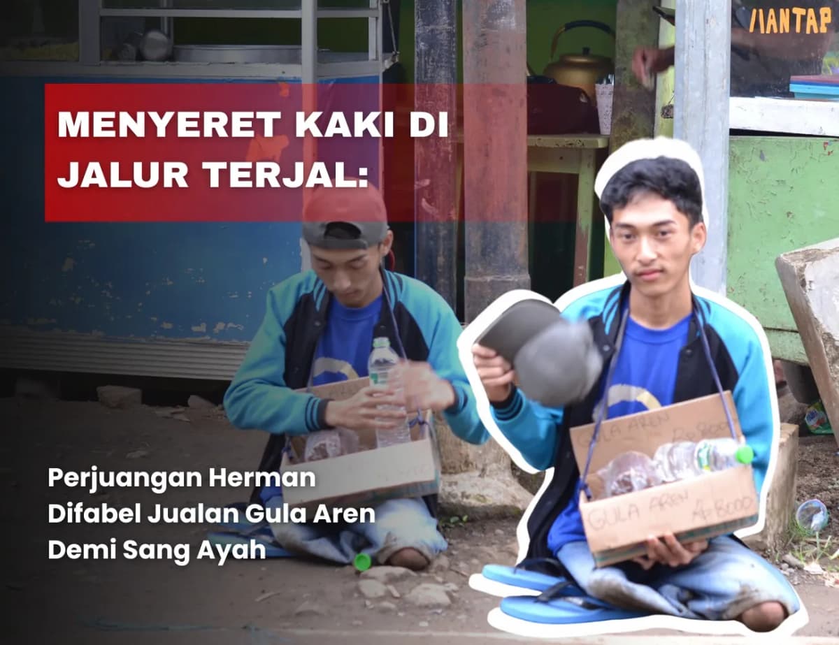 Foto campaign Jalan Pakai Tangan, Difabel Berjuang Untuk Makan