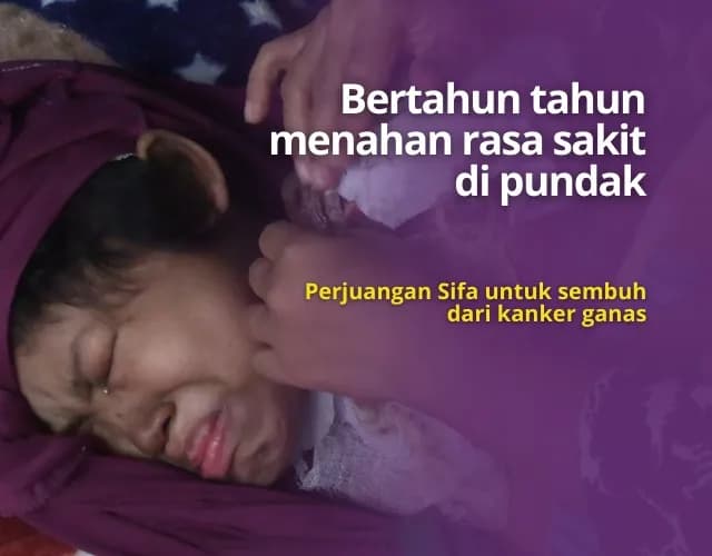 Foto campaign Perjuangan Sifa Melawan Kanker Ganas 