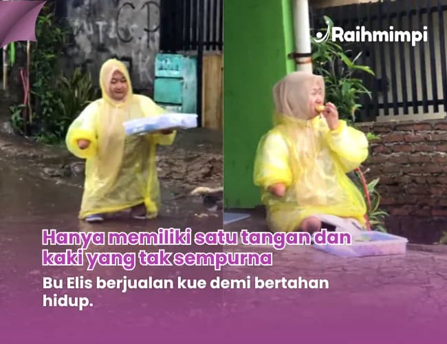 Perjuangan Bu Elis Disabilitas Penjual Kue Basah