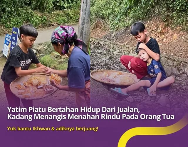 Foto campaign Yatim Piatu Berjuang di Tengah Keterbatasan