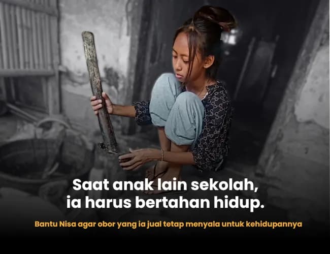 Foto campaign Bantu Nisa Rawat Nenek dan Pertahankan Sekolahnya