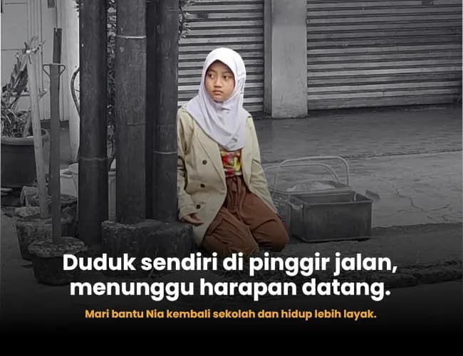 Foto campaign Jangan Biarkan Mimpi Anak Gugur di Jalanan, bantu Anak Menjemput Masa Depan