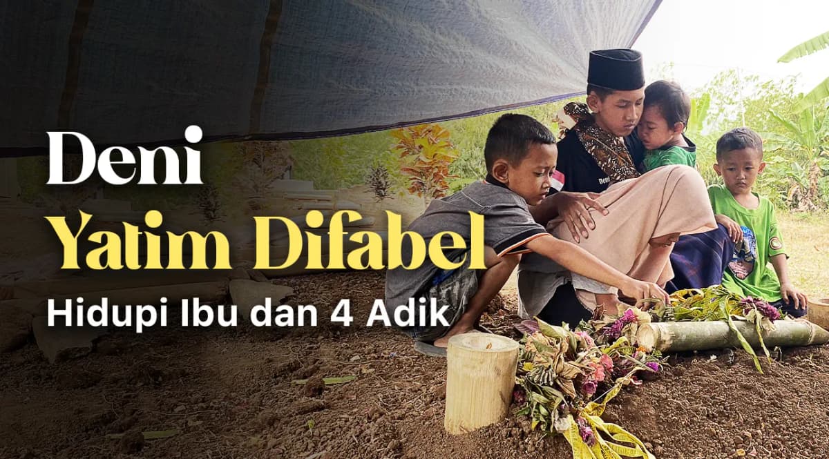Foto campaign Bantu 4 Kakak Adik Bertahan Tanpa Ayah