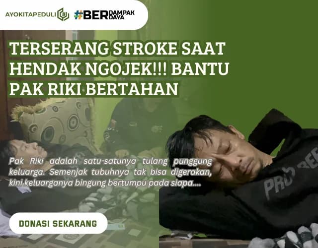 Tulang Punggung Satu Satunya Juang Ojol Stroke Saat Narik