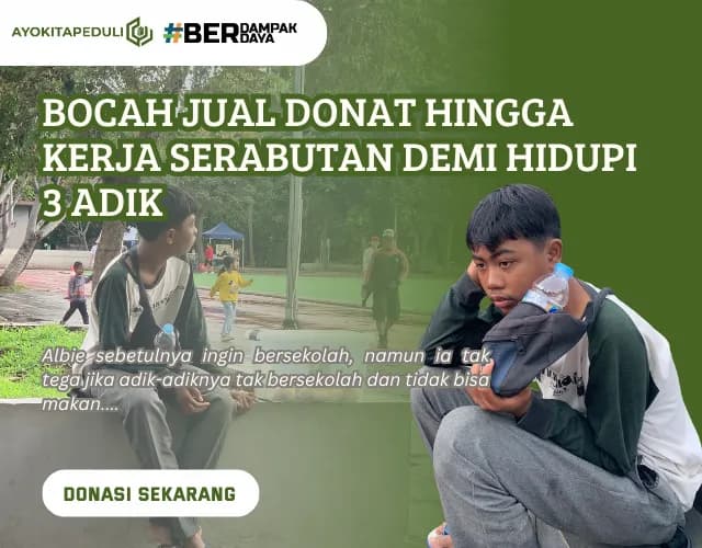 Juang Bocah Penjual Donat Biayai Sekolah dan Hidupi 3 Adik