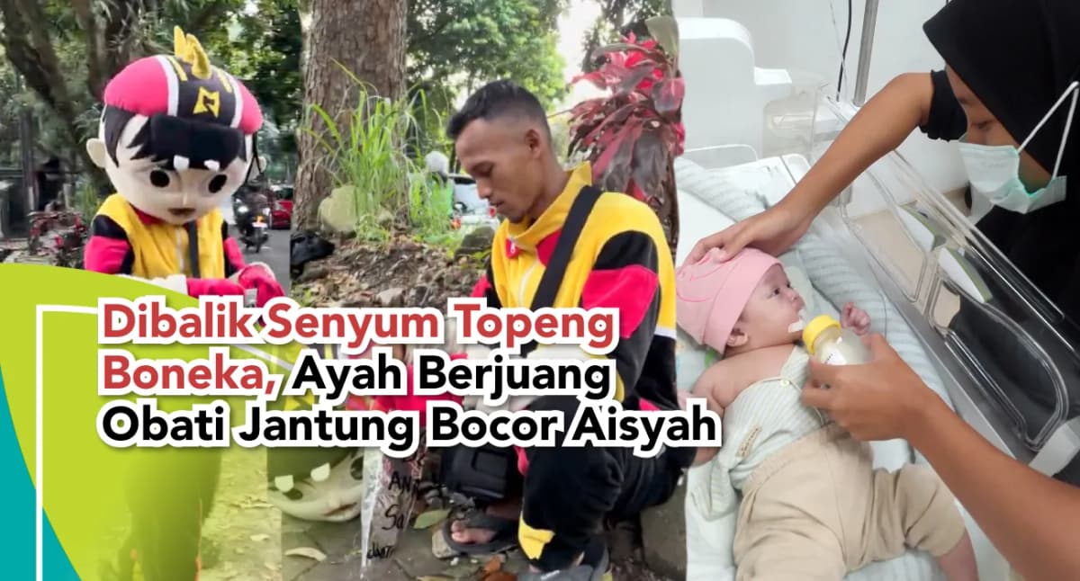 Foto campaign Bocor jantung sejak lahir bantu dik Aisyah bisa Operasi