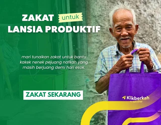 Foto campaign Tunaikan Zakat Untuk Para Lansia Produktif