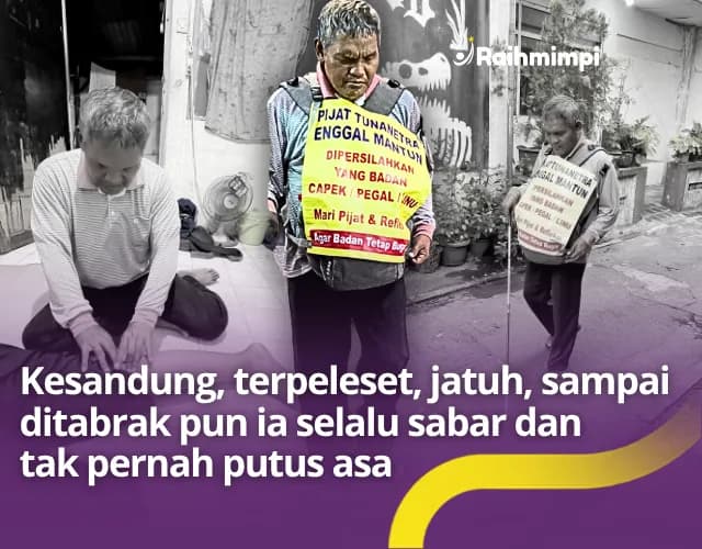 Foto campaign Matanya Mungkin tak Berguna.. Tapi Luas Hatinya bak Samudra