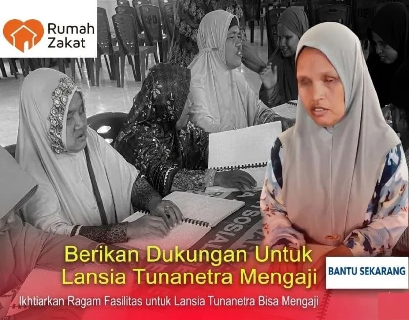 Foto campaign Beri Dukungan untuk Lansia Tunanetra Mengaji