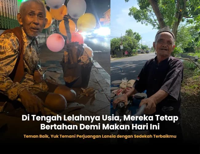 Foto campaign Berdayakan Lansia Pejuang Nafkah di Masa Tuanya