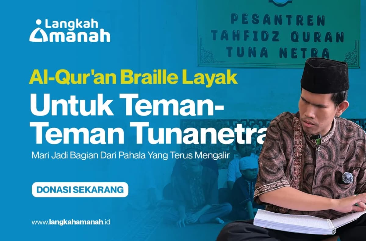 Foto campaign Sedekah Quran Braille untuk Tunanetra
