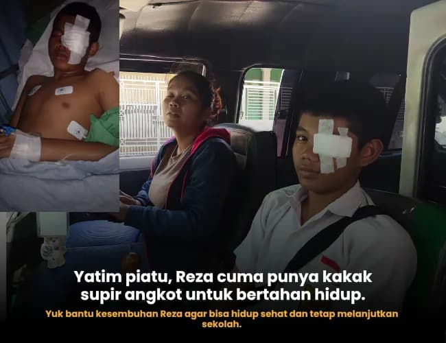 Foto campaign Yatim Piatu sembuh reza adik supir angkot