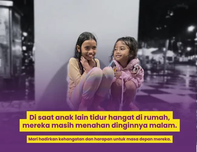 Foto campaign Bantu Yatim Piatu Jual Tisu Dibully Bertahan Hidup