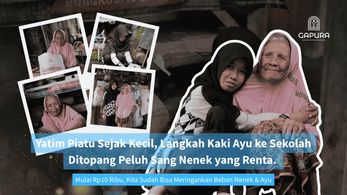 Foto campaign Bantu Ayu dan Nenek Pemulung Bertahan Hidup dan Tetap Sekolah