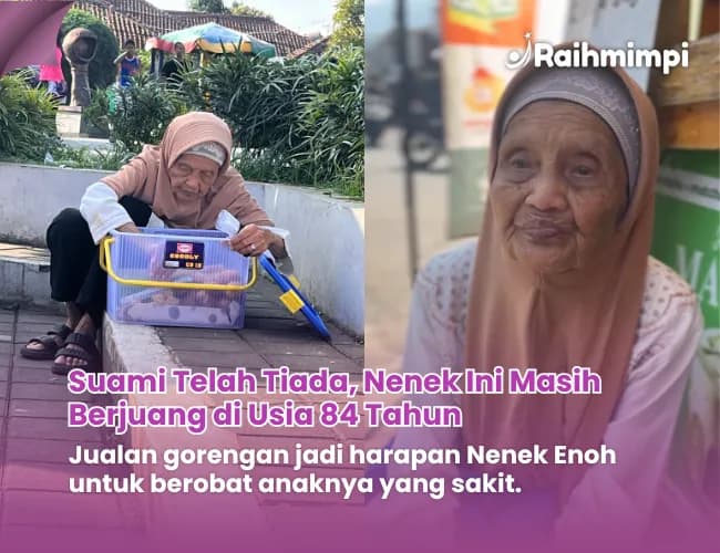 Foto campaign Lansia Usia 84 Tahun Keliling Jual Gorengan Demi Obati Anak