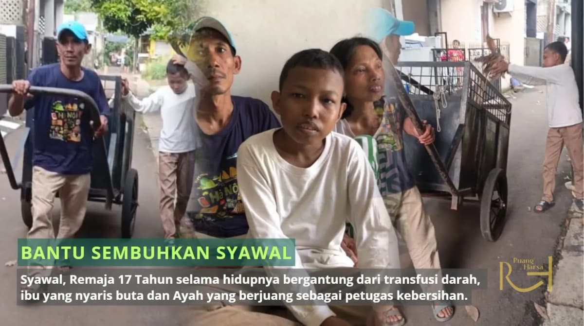 Foto campaign Bantu Syawal 17 Tahun Bertahan Hidup dari Transfusi Darah