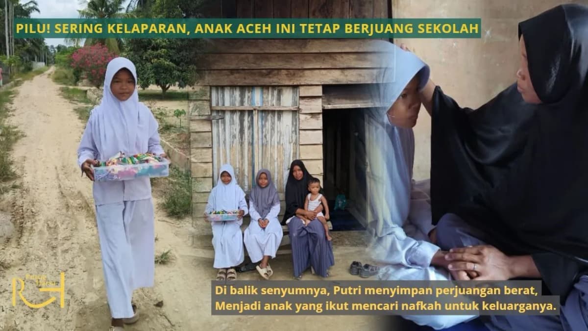 Foto campaign PILU Sering Kelaparan Anak Aceh Ini Tetap Berjuang Sekolah