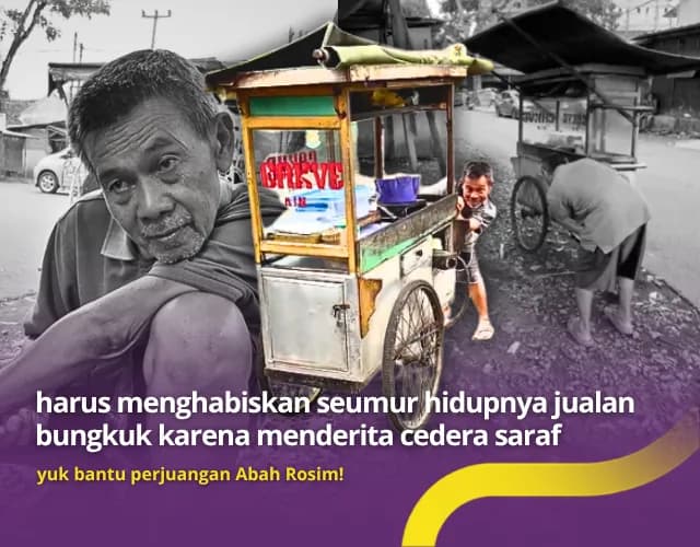 Foto campaign Tetap Berjuang Meskipun Bungkuk Akibat Cedera Saraf