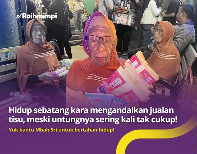 Foto campaign Demi Sesuap Nasi Nenek Rela Jualan Sampai Malam