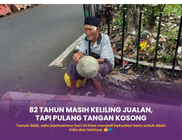 Bantu Juang Abah Udin Berjualan Karpet di Usia 82 Tahun
