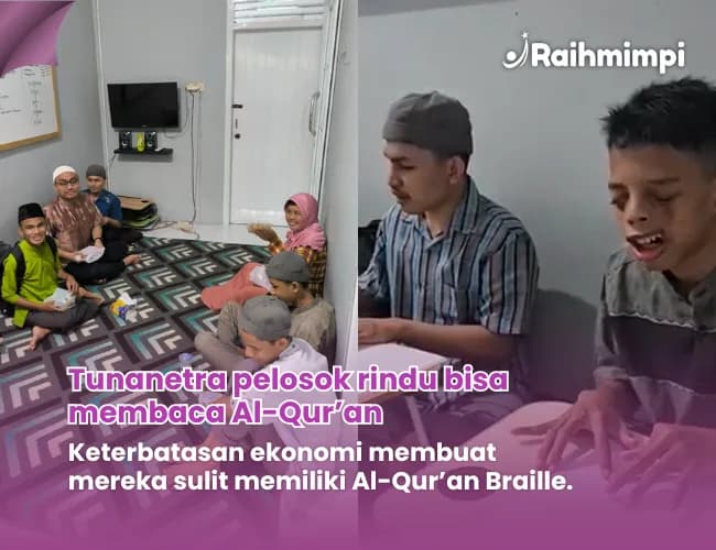 Foto campaign Ketuk Pintu Kebaikan- Bantu Panti Tunanetra Penghafal Al-Quran