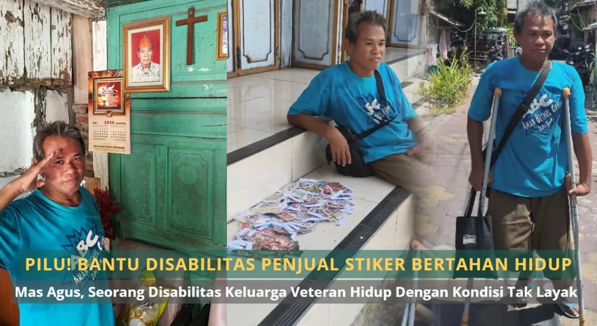 Foto campaign Pilu Agus Disabilitas Keluarga Veteran Hidup Dengan Kondisi Tak Layak
