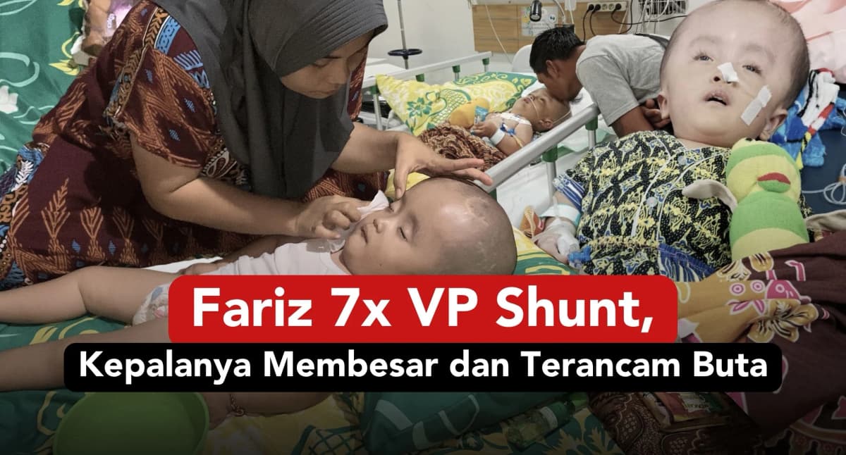 Foto campaign Tanpa Ayah Bantu Fariz Berjuang Hidup Lawan Rusak Otak