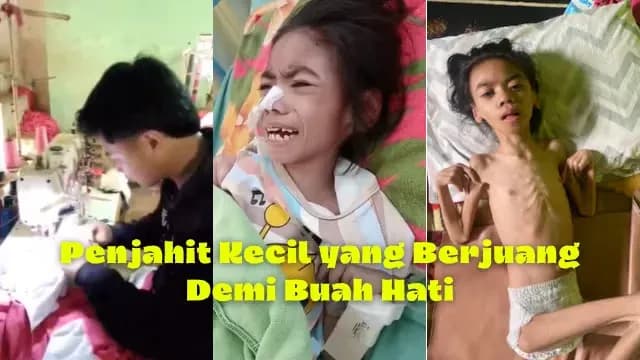 Penjahit Kecil Ini Berjuang Agar Dua Putrinya Tetap Berobat