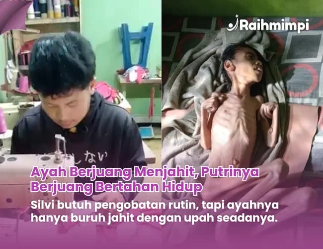 Foto campaign Sakit 3 Penyakit Sekaligus Tolong Bantu Anak Tukang Jahit Ini