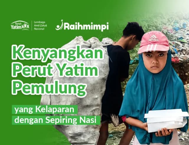 Kenyangkan Perut Yatim Pemulung yang Kelaparan dengan Sepiring Nasi