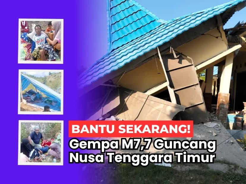 Foto campaign Darurat Gempa NTT Ribuan Mengungsi