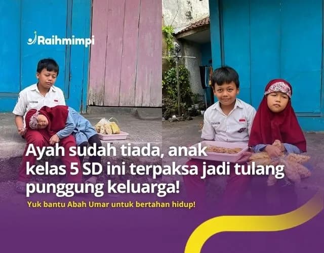 Foto campaign Bantu Anak Yatim Banting Tulang Demi Bahagiakan Sang Adik