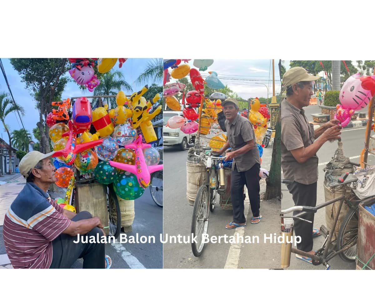 Foto campaign Tolong Mbah Agus Penjual Balon 