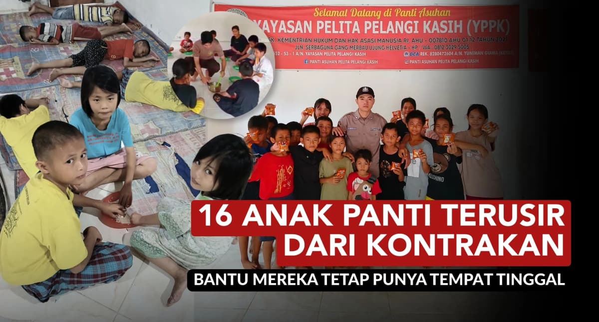 Foto campaign 16 Anak panti Terusir Dari Kontrakan