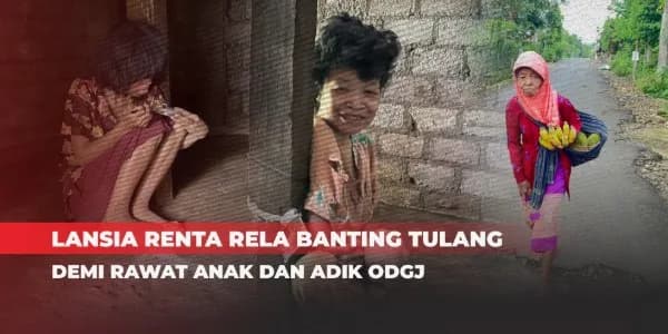 Foto campaign Mbah Rawat Anak dan Adik ODGJ dari Hasil Jualan Pisang