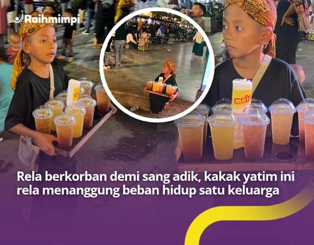 Foto campaign Anak Yatim Ini Rela Berkorban Jualan Hingga Malam Demi Sekolahkan Adik