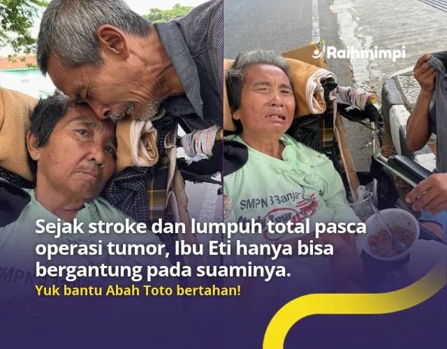 Bantu Kakek Berjuang Rawat Istri Yang Lumpuh Total