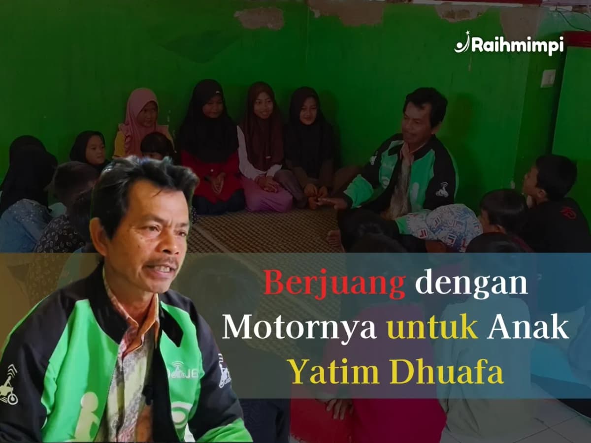 Foto campaign Berjuang dengan Motornya untuk Anak anak Yatim Dhuafa