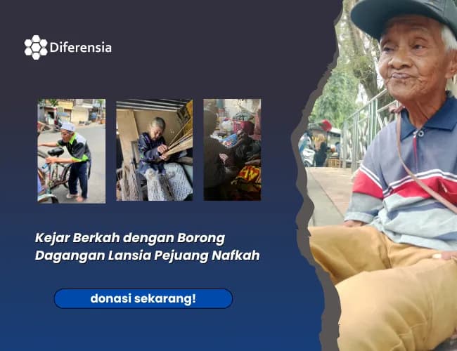 Foto campaign Mari Dukung Lansia Penjual Dagangan Kecil