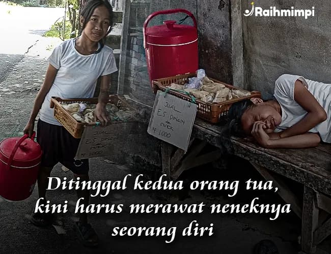 Foto campaign Bantu Tina Anak Berusia 11 Tahun yang Menjadi Tulang Punggung Keluarga