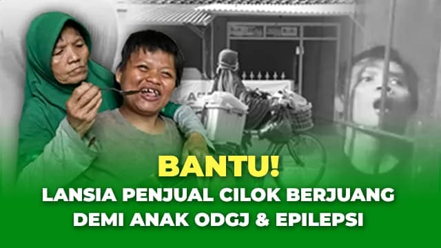 Foto campaign Dua Anaknya Sakit, Ibu Ini Tetap Kuat Keliling Jualan Cilok