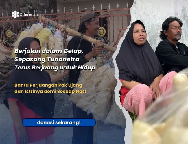 Bantu Suami Istri Tunanetra Pejuang Nafkah