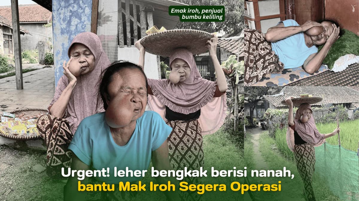Foto campaign Urgent leher bengkak berisi nanah bantu Mak Iroh Segera Operasi